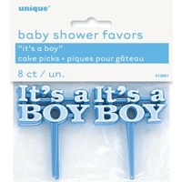 "It's a Boy" Baby Shower Cake Picks