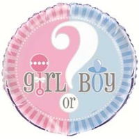 18"Gender Reveal Baby Shower Foil Balloon 