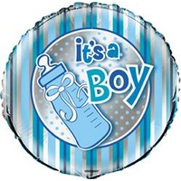 It's a Boy 18" Foil Balloon with Bottle Picture