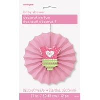 Baby Shower Decorative Fan - Pink*