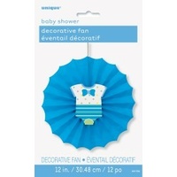 Baby Shower Decorative Fan - Blue