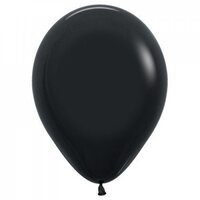 12cm Standard Black Balloons