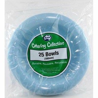 Light Blue Plastic Bowl - Pk 25