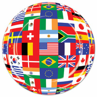 International Flag Lunch Plates