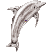 Silver Dolphin SuperShape Foil Balloon*