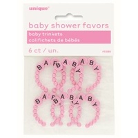 6 Mini Pink Teething Rings*
