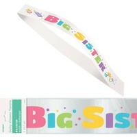 Big Sister Baby Shower Satin Sash
