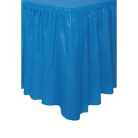 Royal Plastic Blue Table Skirt 73cm drop, 4.26m long with adhesive strip