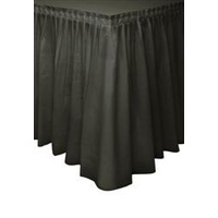 Black Plastic Table Skirt 73cm drop, 4.26m long with adhesive strip