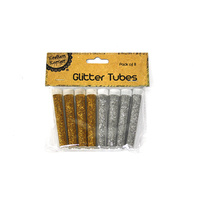 Glitter Tubes (Silver & Gold) - Pack of 8