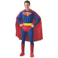 Adults Superman Muscle Chest Costume - S