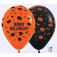Happy Halloween Latex Balloons - Pk 50