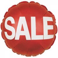 45cm Red SALE Sign Foil Balloon