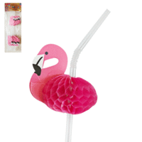 Flamingo Straws - Pk 12