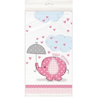 Umbrellaphants Pink Plastic Tablecover