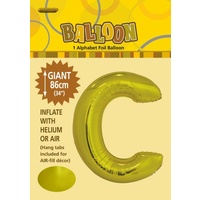 34" Letter B Gold Foil Balloon