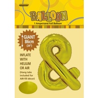 34" Character & Gold Foil Balloon