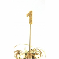 Gold Glitter Long Stick Candle #1 P1