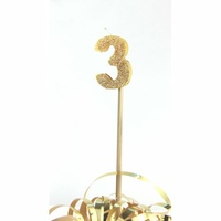 Gold Glitter Long Stick Candle #3 P1