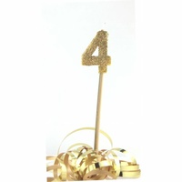 Gold Glitter Long Stick Candle #4 P1