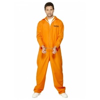 Escaped Prisoner Orange Jumpsuit Costume - M
