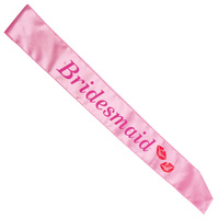 Bridesmaid Light Pink Flashing Sash