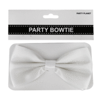 Adults White Satin Bowtie