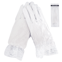 Short White Lace Gloves