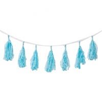 Pastel Blue Tassel Garland (300 cm)