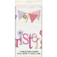 Pink Christening Rectangular Tablecover**