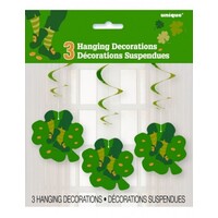 St Patrick's Day Jigging Shamrock Hanging Decorations - Pk 3*
