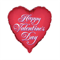 Happy Valentines Day Red Foil Heart Balloon