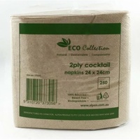 Eco Collection 2ply Cocktail Napkins (24cm) - Pk 250