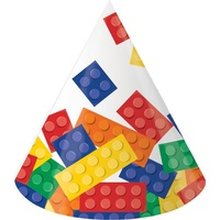 Toy Blocks Party Hats - Pk 8