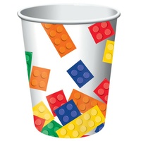 Colourful Toy Blocks Paper Cups - Pk 8