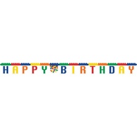 Toy Block Jointed Happy Birthday Banner