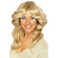 Long Blonde 70s Flick Wig
