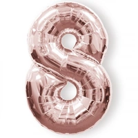 #8 37" Rose Gold Foil Balloon
