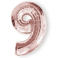 #9 37" Rose Gold Foil Balloon