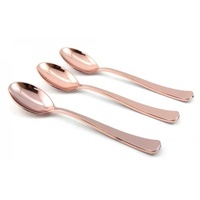 Rose Gold Plastic Spoons - Pk 12