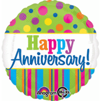 17" Happy Anniversary Foil Balloon