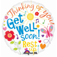 18" Get Well Messages Foil Balloon