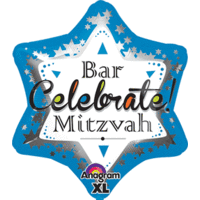 21" Blue Bat Mitzvah Foil Balloon*