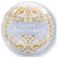 22" Happy Anniversary Bubble Balloon