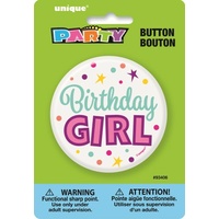 Birthday Girl Button 3"