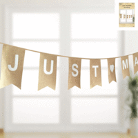 Just Married Hessian Bunting