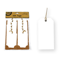 White Paper Gift Tags - PK 12