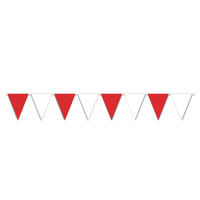 Red And White Outdoor Pennant Banner