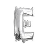 Letter E Silver Foil Balloon - 35cm