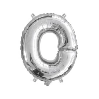 Letter O Silver Foil Balloon - 35cm